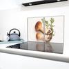 Szklana płyta ochronna na kuchenkę 2x40x52 Grzyby