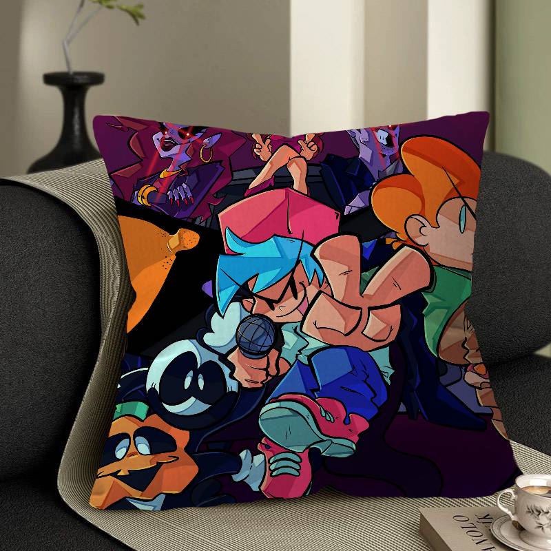 F-Friday Night Funkin Lucky Dragon Pillow Cover Sofa Cushion Cover Home Room Decoration Children Gift