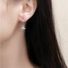Diamond-inlaid Zircon Star Ear Buckle Earrings