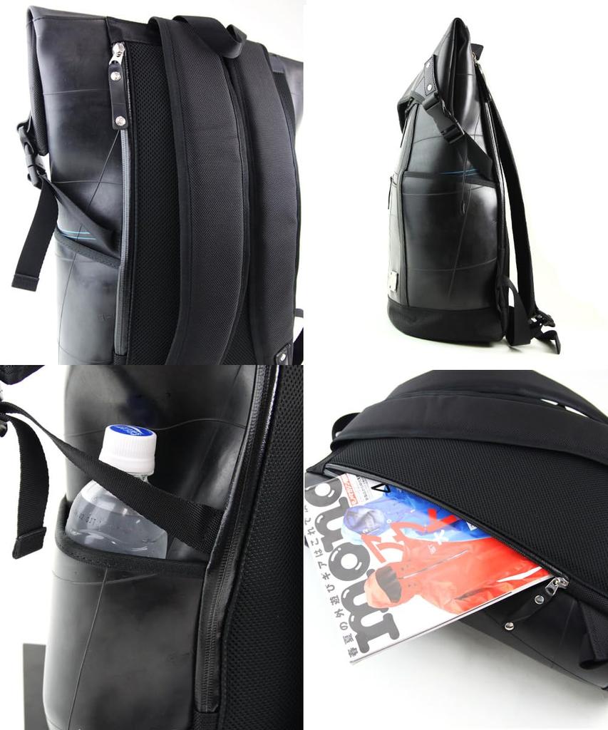 SEAL Designer Backpack Waterproof Large Capacity Business Backpack Motorcycle Outdoor Made in Japan Men's PS-046RD