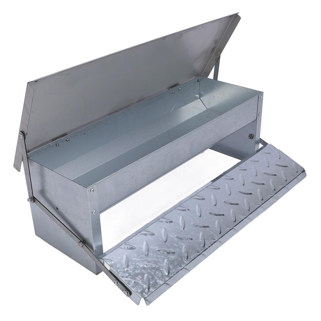 Автоматическая кормушка для кур с большой емкостью, прочная, из нержавеющей стали, ножная кормушка для птицы для курятника