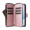 For Samsung Galaxy A36 5G Case Zipper Pocket PU Leather Cover with 9 Card Slots