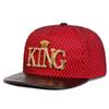 Unisex Letter Crown Metal Label Decoration Hip Hop Caps Flat Top Baseball Cap Casual Snapback Hat Outdoor Sports Hats for Women