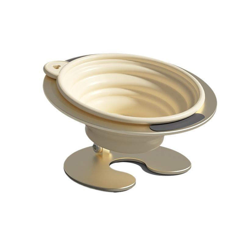 Держатель миски для кошки, креативный регулируемый контейнер для хранения, шампур для кошачьего корма, миска для еды, бытовой, с защитой шеи, портативные складные кормушки для домашних животных