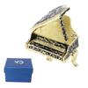 Trinket Box Mini Enamel Piano Shape Black Theme Hand Colored Alloy Decorative Jewelry Organizer for