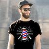 New Summer Cool Tee Shirt Barbers Pole Scissor Hair Clippers Comb T Shirt - Barber Tee Cotton T-shirt