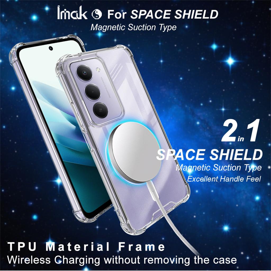 For Redmi 15 4G 5G Phone Case IMAK Shock-resistant Soft Space Magnetic Case