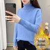 2025 Autumn/Winter Women's Plus Size Knit Fleece Sweater - Slimming, Cozy Inner Layer, Warm and Stylish.