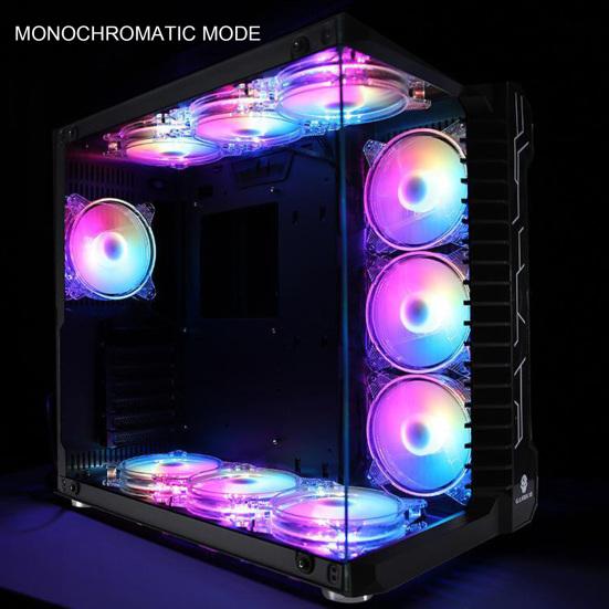 Полезный охлаждающий вентилятор Радиатор Гидравлический подшипник Цветной яркий свет Корпус компьютера Вентиляция