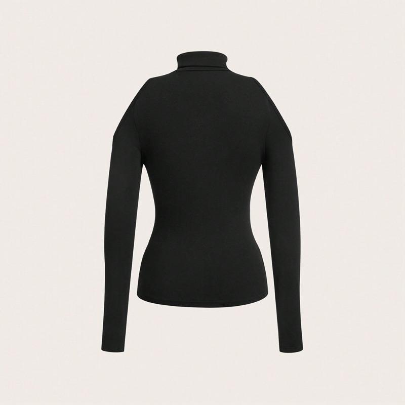 Женская футболка Niche Elegant для осени и зимы, аккуратный дизайн топа с открытыми плечами