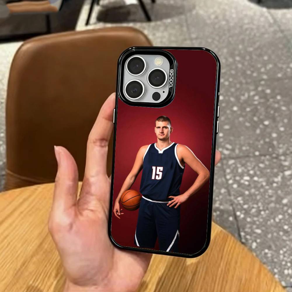Чехол для телефона N-Никола Йокич для iPhone 17, 16, 15, 14, 13, 12, 11 Plus, Pro Max, цветной, с серебряным покрытием внутри