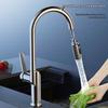 Brass Pull-Out Kitchen Faucet with Digital Display