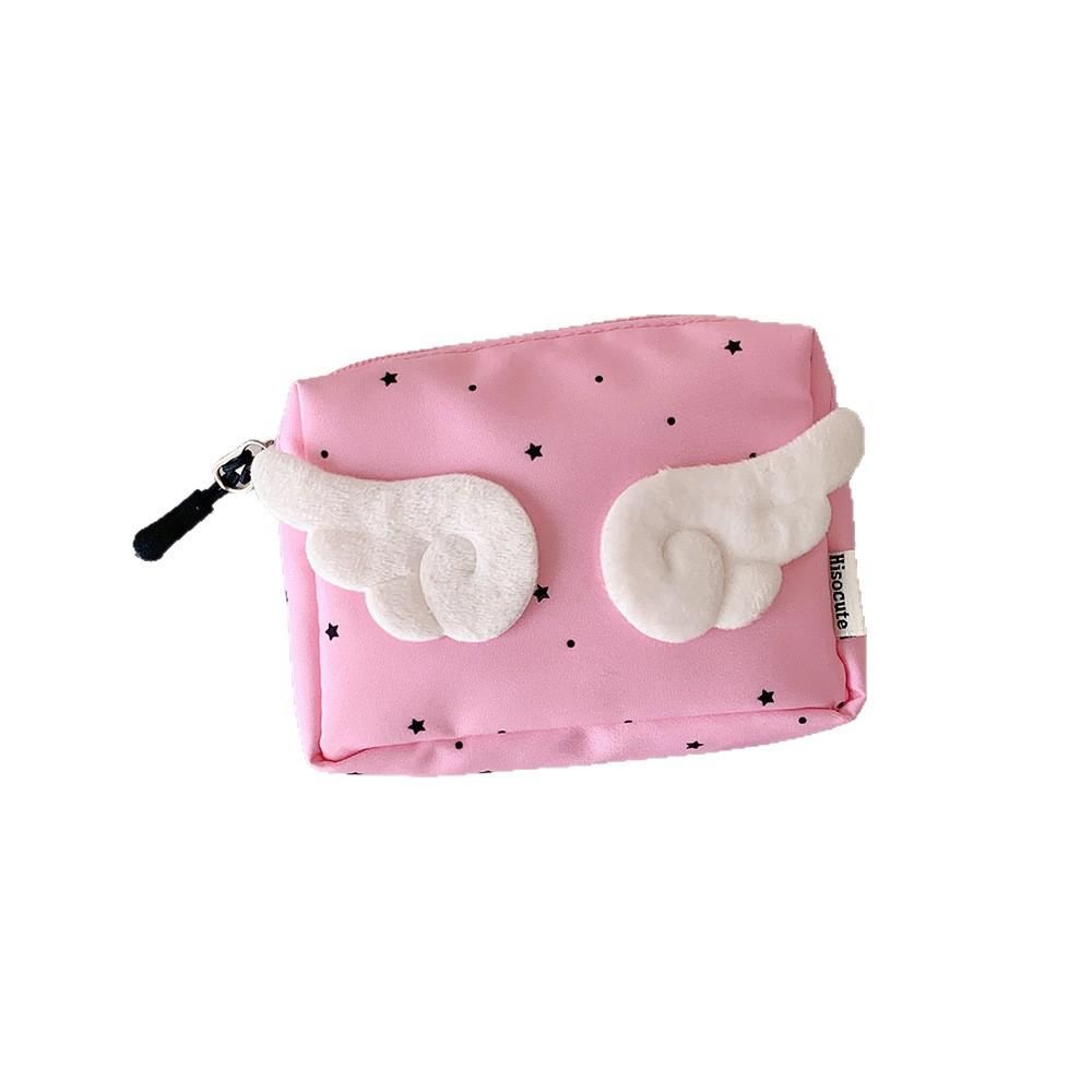 Portable Organizer Bag Stylish Wing Cosmetic Bag Cute Storage Bag Adorable Kawaii Pouch For Everyday Carry School Travel