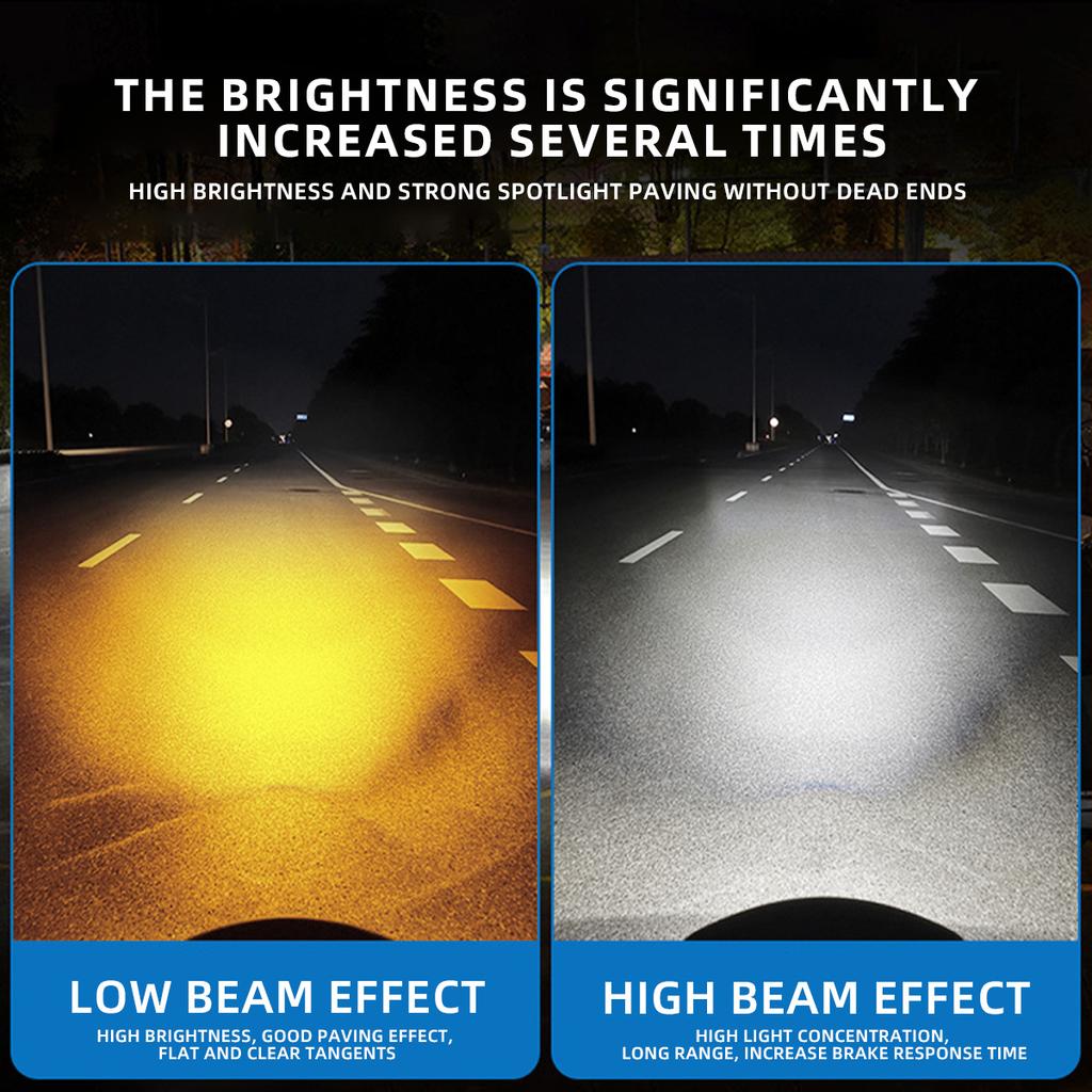 Светодиодные лампы H4 BA20D P15D Фара мотоцикла Свет дальнего/ближнего света Двухцветный прожектор Чип 3570 Мотоциклетные вспомогательные аксессуары