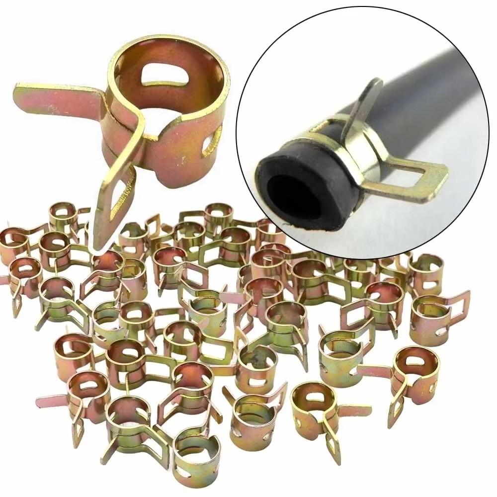 10 шт. 4 мм-13 мм Пружинные зажимы Разноспецификационные хомуты для водяных трубок Для мотоцикла, скутера, автомобиля, транспортного средства