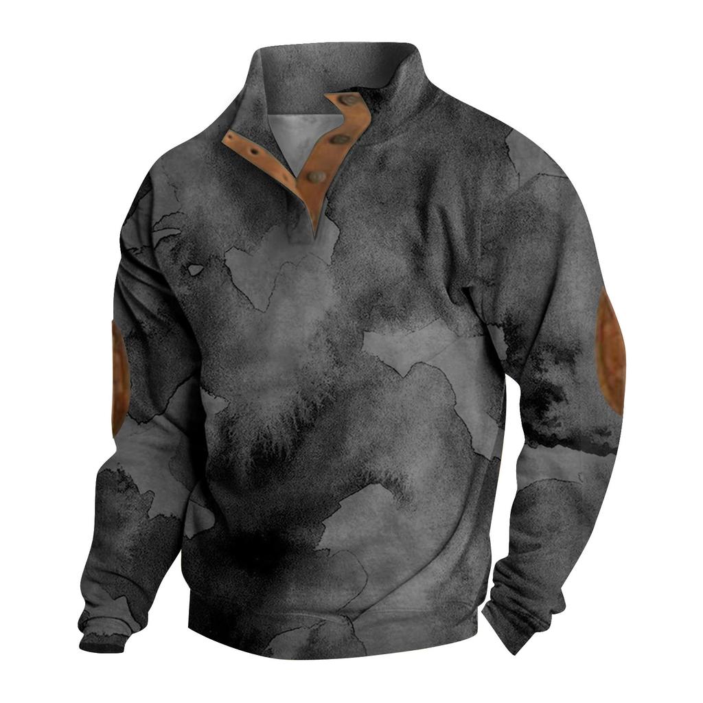 Мужская толстовка с воротником-стойкой на открытом воздухе, повседневные свитера, топы