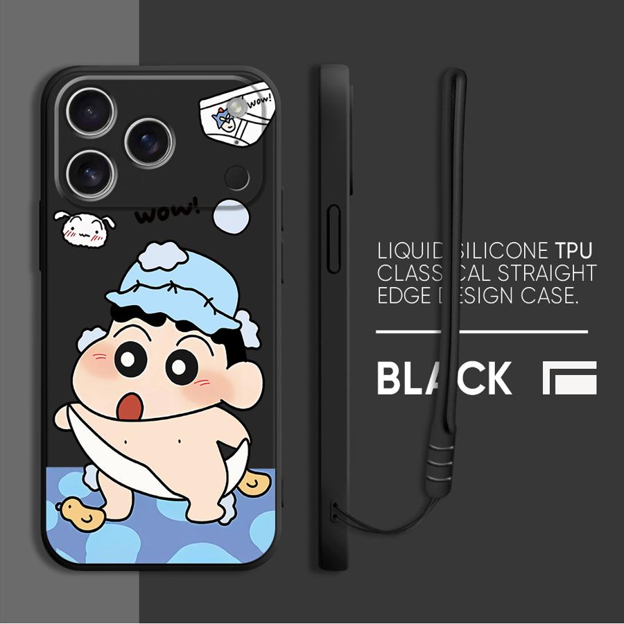 Crayon Shin-chan Case for Apple iPhone 17 Pro Max 11 Air 15 13 Mini 12 Plus 16 7 8 XS XR Phone Cover