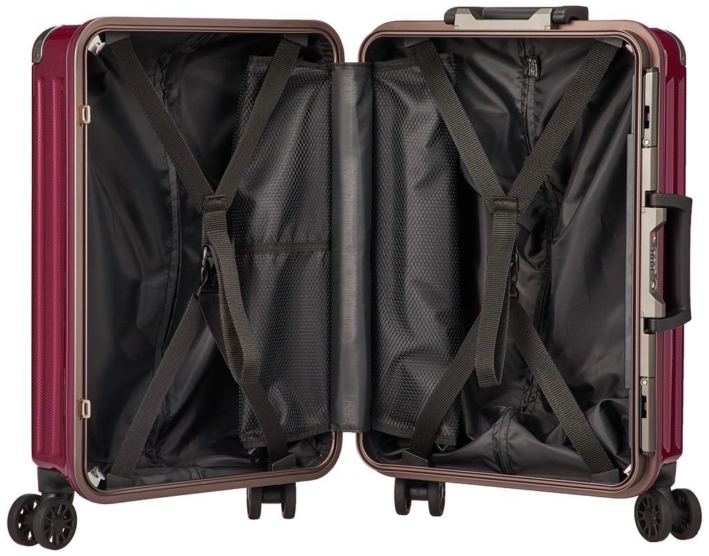 Suitcase Hard Carry 32L 54 cm Carbon Wine [A.L.I.] Carry-On 3.3kg