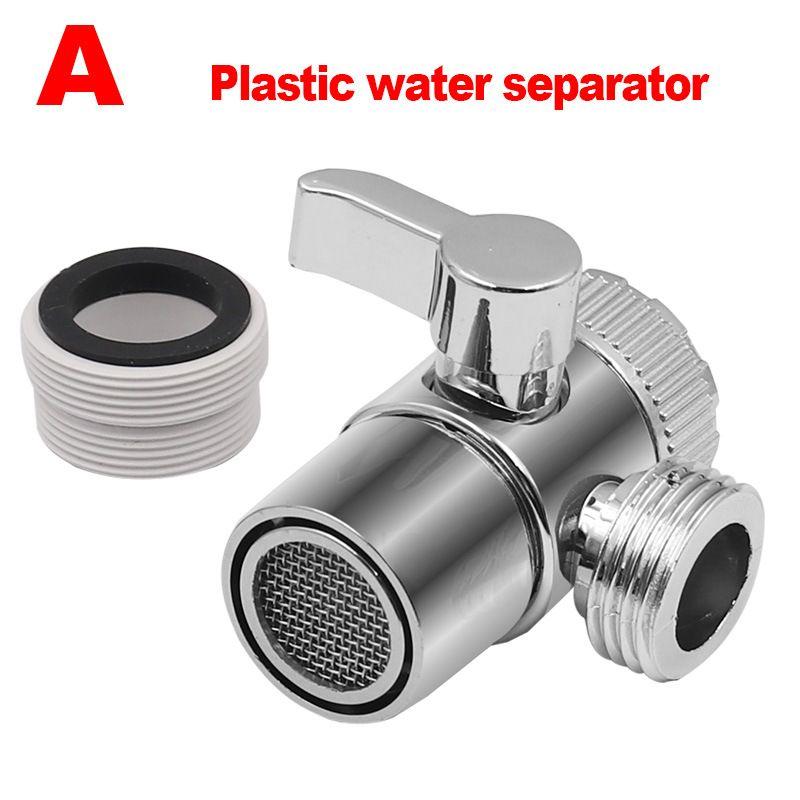 Two Way Water Tap Connector for Toilet Bidet Shower Kitchen Faucet Adapter Bathroom Sink Splitter Diverter Valve Faucet Kitchen Accessories