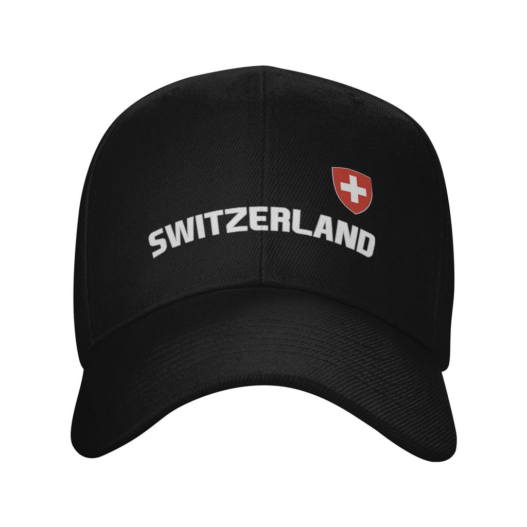 Unisex WomenSwiss Switzerland Flag Hat Retro Baseball Caps Adjustable Casual Wear