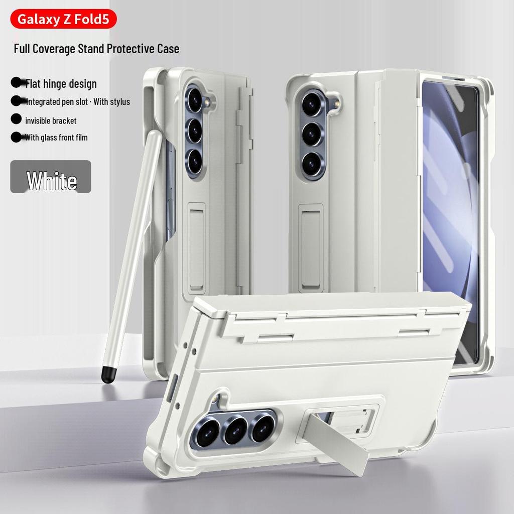 Совместимый защитный чехол для Samsung Z Fold 8 с пленкой, держателем для стилуса и полным покрытием шарнира