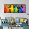 Colorful Parrot Abstract Animal Poster and Prints Wall Art Picture for Living Room Home Decoration Canvas Painting Gifts Cuadros