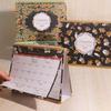 2025 English Desktop Calendar Desktop Calendar Small Ornament Floral Creative Flip Page Calendar Desktop Practical Calendar