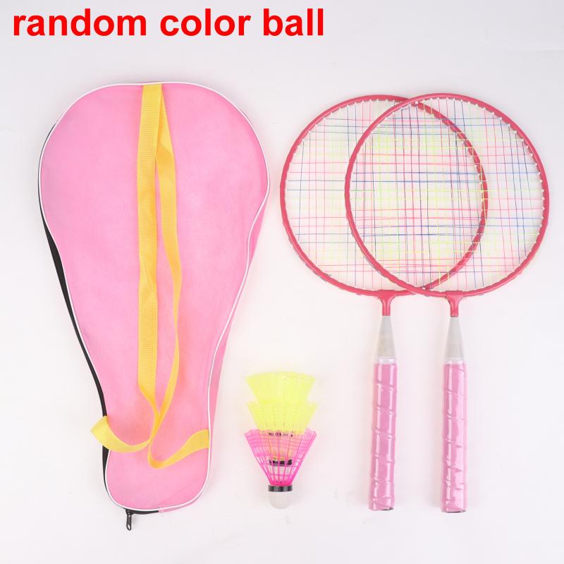 Children Lightweight Badminton Rackets Family Game Toy Double Racquet Set Comes With Carrying Backpack Kids Sports Equipment