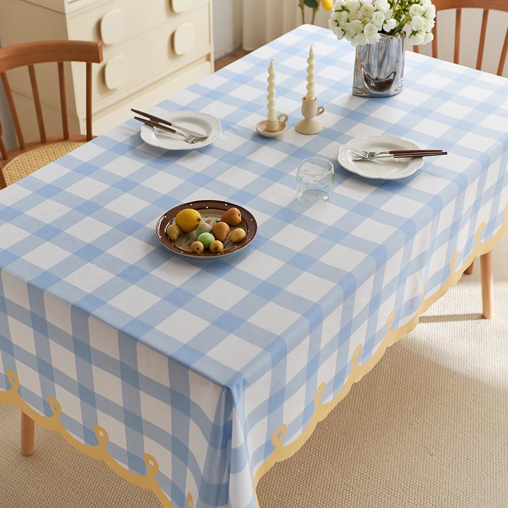 Waterproof Special-Shaped Tablecloth, Anti-Scalding Table Mat, Hemp Fabric Tablecloth, Light Luxury, High-End Coffee Table Cover