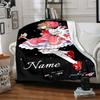 Custom Name Magical Princess Snow Party Blanket For Couch Bed Plush Cozy Fuzzy Blanket Super Soft Warm Blankets For Fall And Winter 0916231