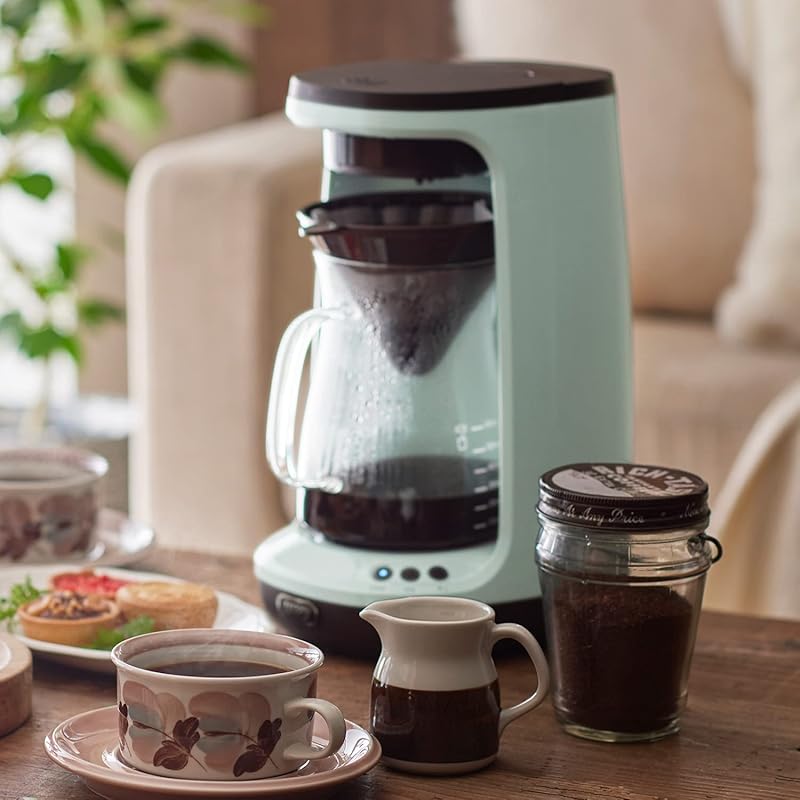 [Toffy] HOT&ICE hand drip coffee maker K-CM10 (Pale Aqua) hot coffee iced coffee rotating drip Steaming function Heat retention  cute K-CM10-PA
