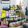 1PC Big Lez Show Theme Custom Name Patterned Flannel Blanket Suitable For All Seasons For Home Decor Warmth And Comfort Gifts Holiday Present