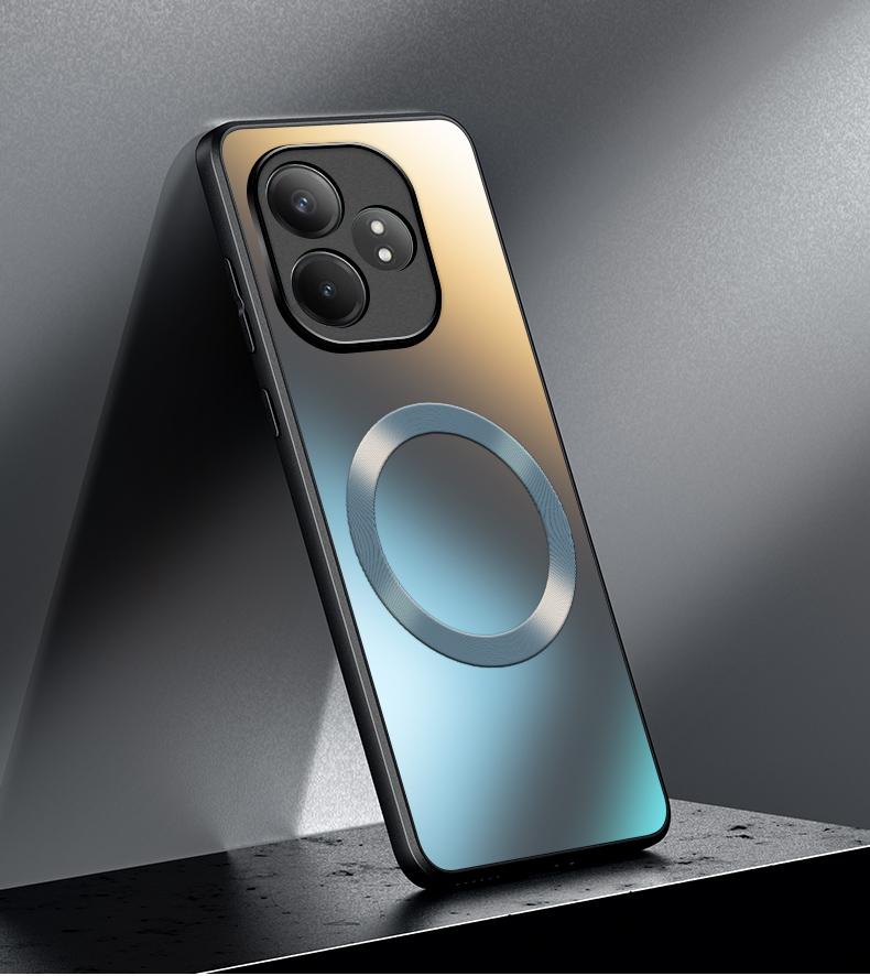 Для OPPO Realme GT 6 6T Чехол Жесткий Матовый Магнитный Беспроводная Зарядка MagSafe Защитная Задняя Крышка Для Realme GT Neo 6Se GT6 Корпус