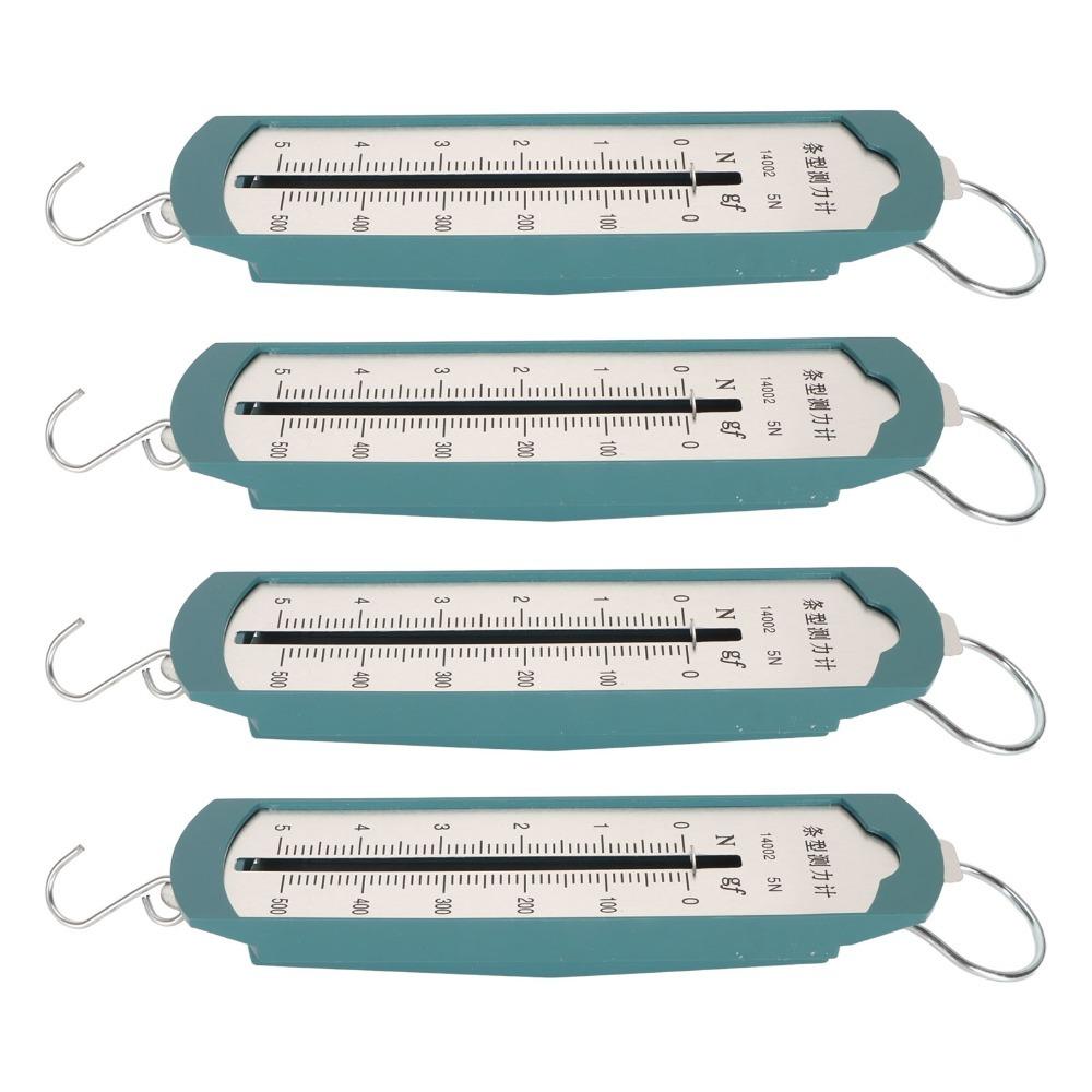 4pcs Polymer Shell Bar Force Meter Metal Spring Lab Force Gauge Weight Tension Check
