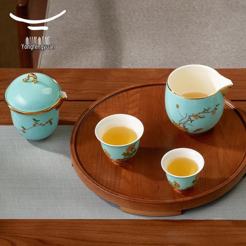 Yongfengyuan West Lake Blue 6-предметный дорожный чайный набор
