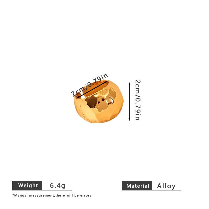 Шикарное Полукруглое Кольцо из Сплава в Стиле Панк, Высококачественное