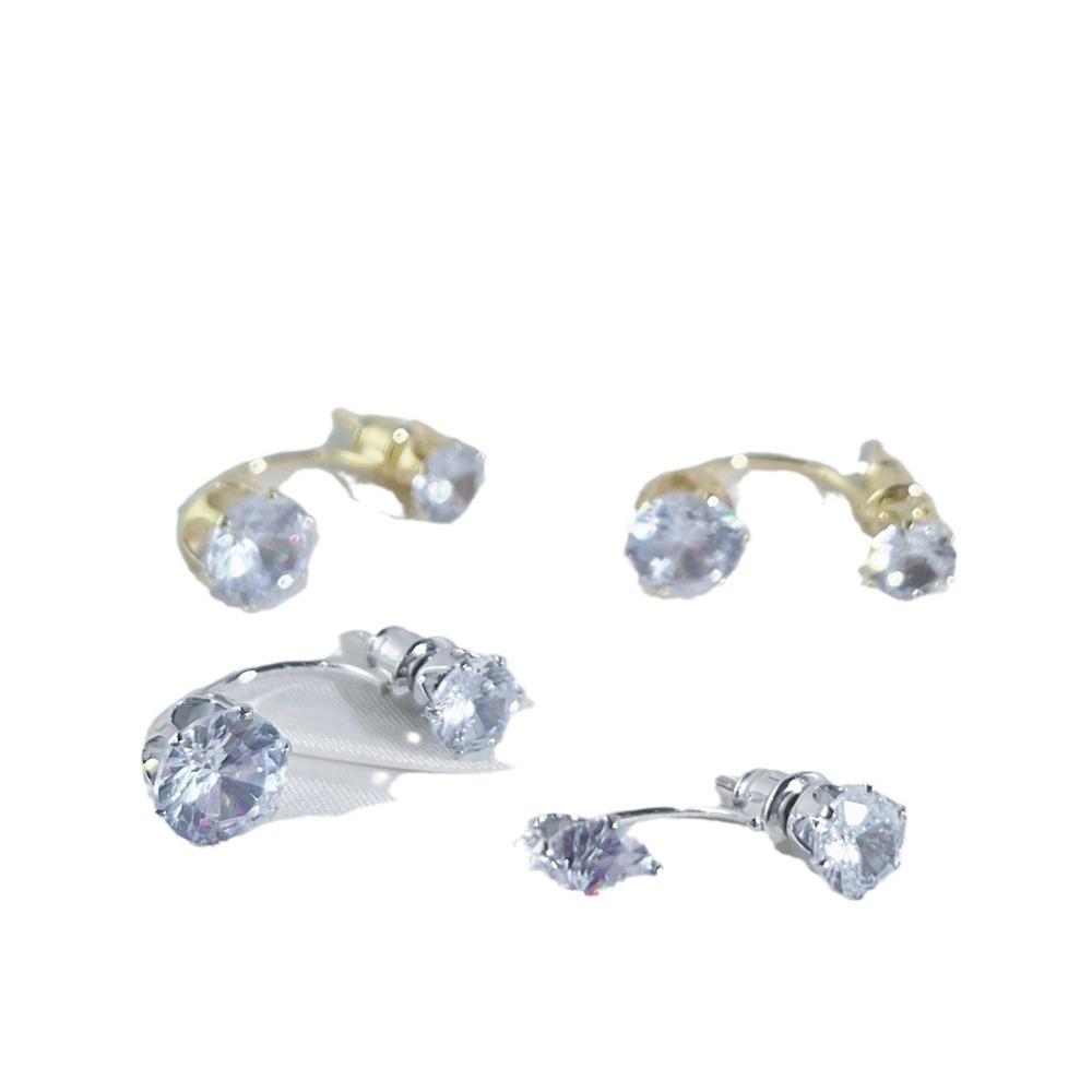 Изысканные серьги с крупным цирконием 2024 года — корейский стиль, универсальные и роскошные эффектные серьги