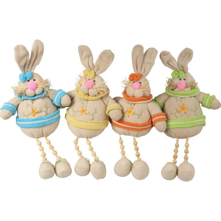 Yellow Easter Bunny with Hanging Legs - Christmas Decoration 50x25 cm