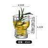 Стеклянная чашка для груди Мужская чашка для груди Креативная маленькая винная чашка в форме человеческого тела Крепкая мужская рюмка для алкоголя Узор Бикини на человеческом теле