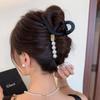 1pc Retro Korean Frosted Hair Clip for Women with a High-end Feel, Large Size Grab Clip for Women with Curly Hair, Shark Clip