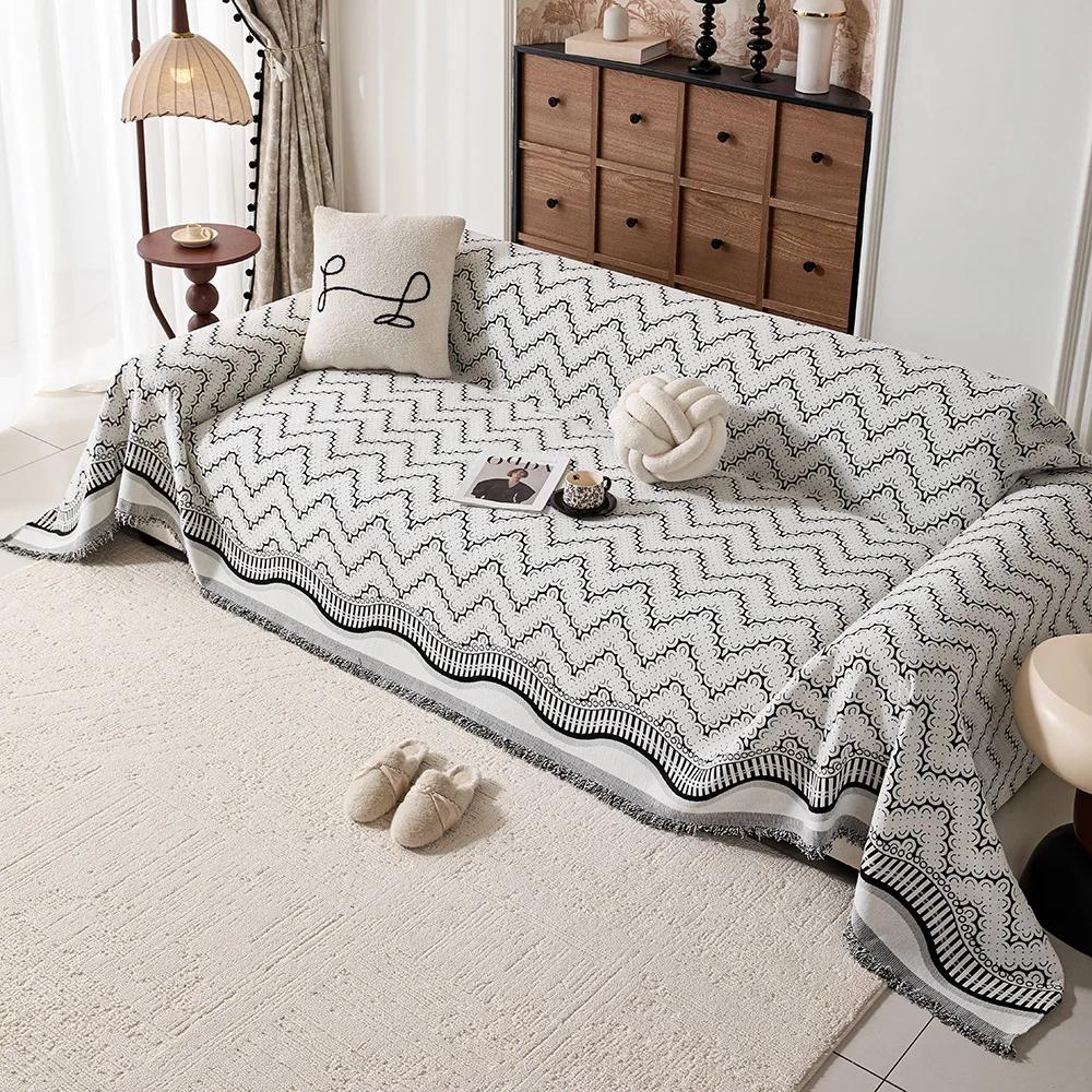 2025 Новое шениловое полотенце для дивана Четыре сезона Универсальное Современное Простое Нескользящая Подушка Универсальный Тканевый Чехол для Дивана