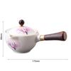 Chinese Gong Fu Tea Set Portable 360 Rotation Teapot Ceramic Tea Maker Infuser Semi-Automatic Teaware for Home Office Travel
