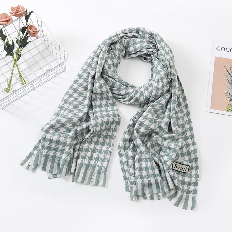 Scarf Women'S Winter Imitation Cashmere Scarf Dongdaemun Plaid Scarf Autumn Scarf