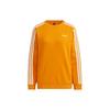 Neo Logo Print Side Stripe Pullover Crewneck Sweatshirt Women Sweatshirt Orange Yellow HG9051