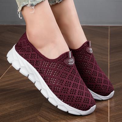 Женские мокасины, лоферы, повседневные туфли для ходьбы, летние черные легкие туфли для мам, большой размер