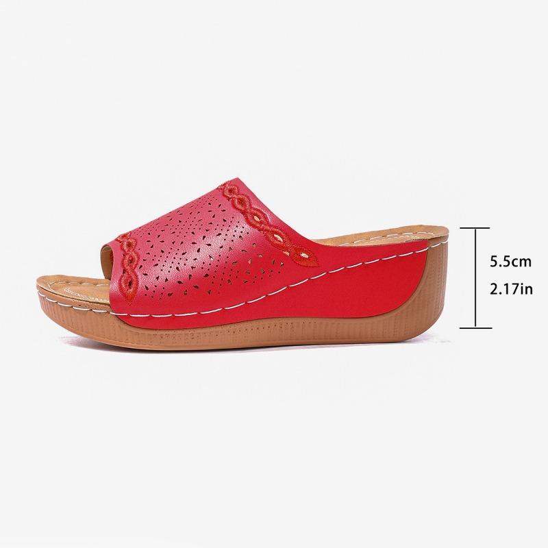 Женские шлепанцы на танкетке, желаю, новая полая платформа, женская обувь, летняя одежда, пляжные сандалии