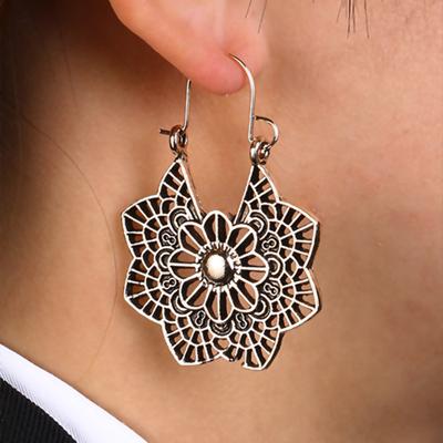 1 пара сережек винтажной формы, нежный резной крючок для ушей