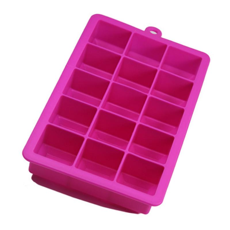 Силиконовый лоток для кубиков льда с 15 сетками, большая форма, гигантский производитель, 3 x 3 x 3 см, квадратный