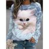 Lovely Cat Hoodie Women Fashion Hoodies Girl Coats Women Sweats Animal Print Hoody Crewneck Tracksuits High Quality Moletoms Y2k