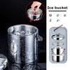 Ведро для льда с двойными стенками объемом 1,3 л с крышкой и щипцами, 6-часовое охлаждение пива, охладитель для домашнего бара, изолированный контейнер для льда из нержавеющей стали 304